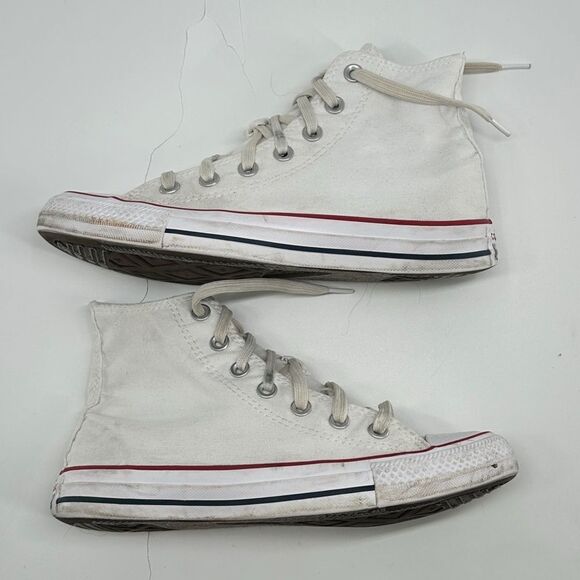 Converse Chuck Taylor All Star High Top White Sneakers Size W7.5/M5.5 - Picture 7 of 11
